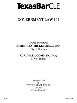 cover image of Government Law 101 2024